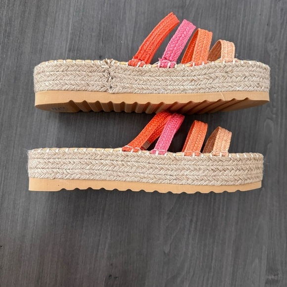 L Space Matisse raffia Gwen platform sandals  multicolor NWT Size 9 - Picture 7 of 12